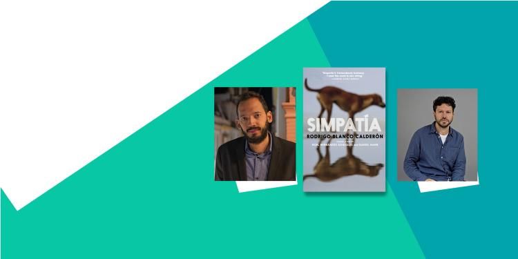 Front cover of Simpatia and image of author and translator.